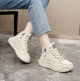 Round Toe Shoes Platform Height Increasing Casual Sneakers