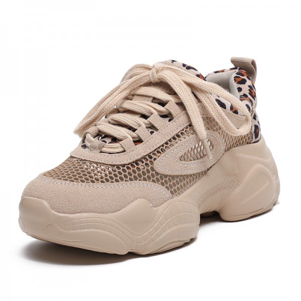 Leopard Print Mesh Breathable Casual Platform Sneaker