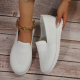 Flyknit Breathable Low Top Pumps Female Plus Size Solid Color Sneakers